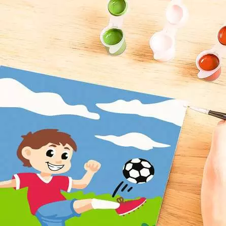 CreArt Spaß am Fußball - Malen nach Zahlen für Kinder ab 7 Jahren