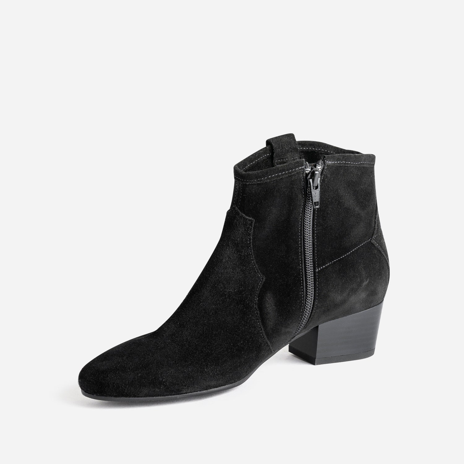 Boots Western ERAM FLEX noir en cuir velours