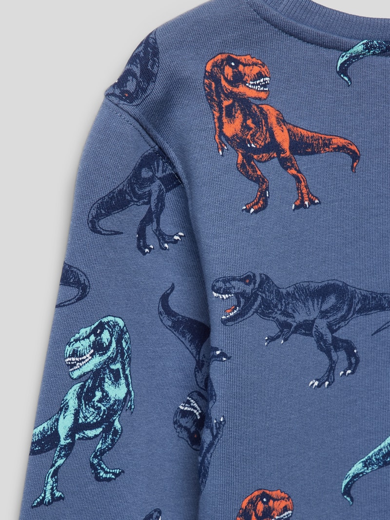 Sweatshirt mit Motiv-Print in jeans