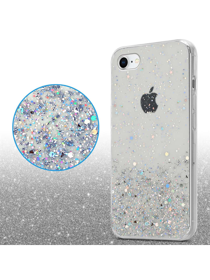 cadorabo Hülle für Apple iPhone 7 / 7S / 8 / SE 2020 Glitter in Transparent mit Glitter günstig kaufen onesize