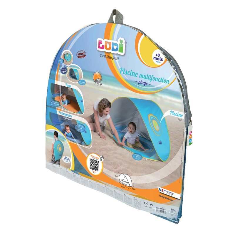 Tente anti-UV et sa piscinette LUDI