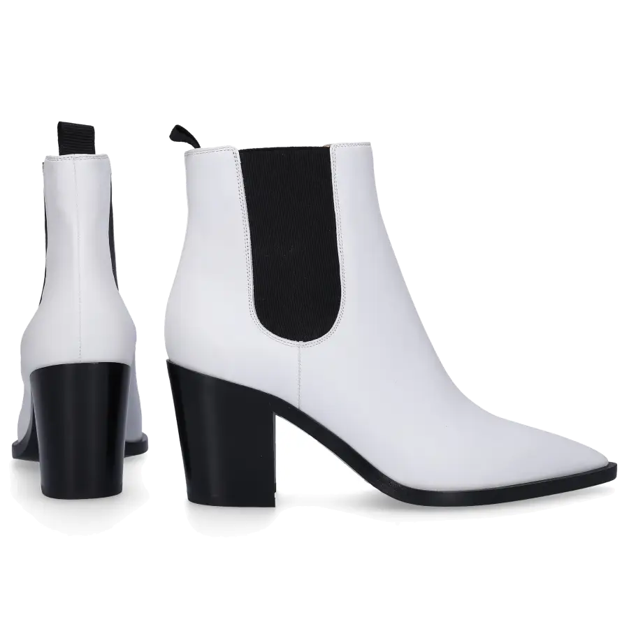 Gianvito Rossi - Chelsea Boots ROMNEY Kalbsleder weiß - weiß