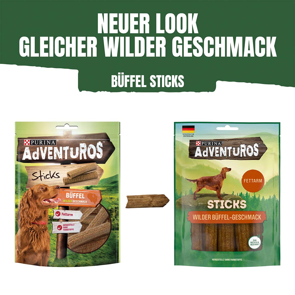 Purina AdVENTuROS Sticks, Hundeleckerli fettarm mit Büffelgeschmack