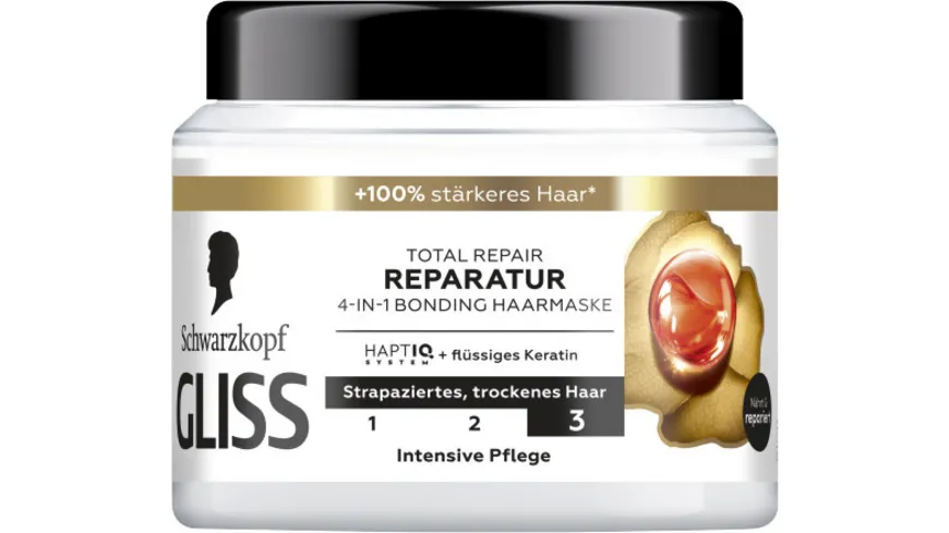 GLISS 4-in-1 Bonding Haarmaske Total Repair Reparatur 400 ml