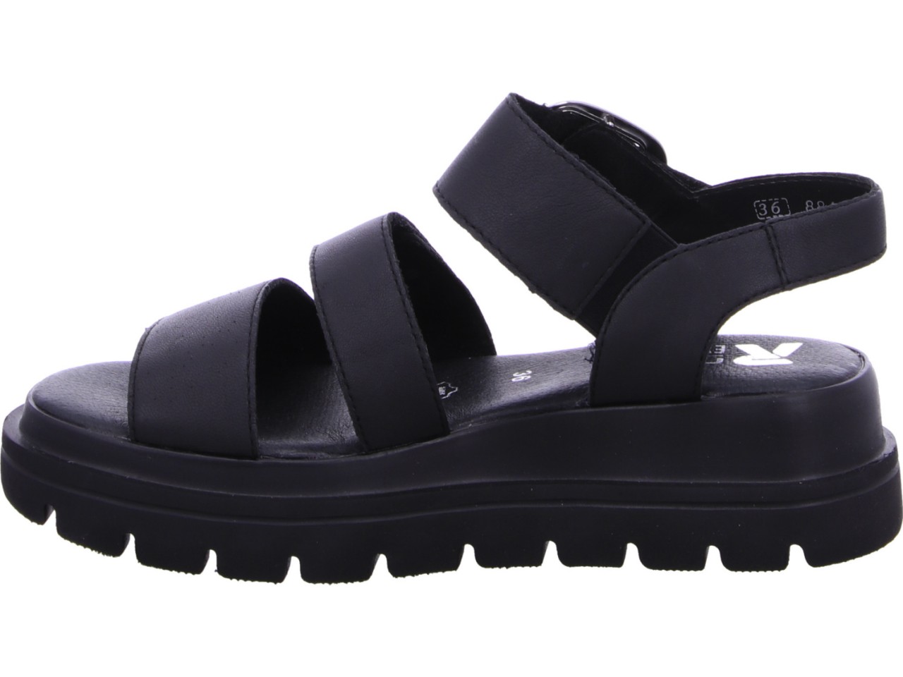 RIEKER Klassische Sandalen schwarz