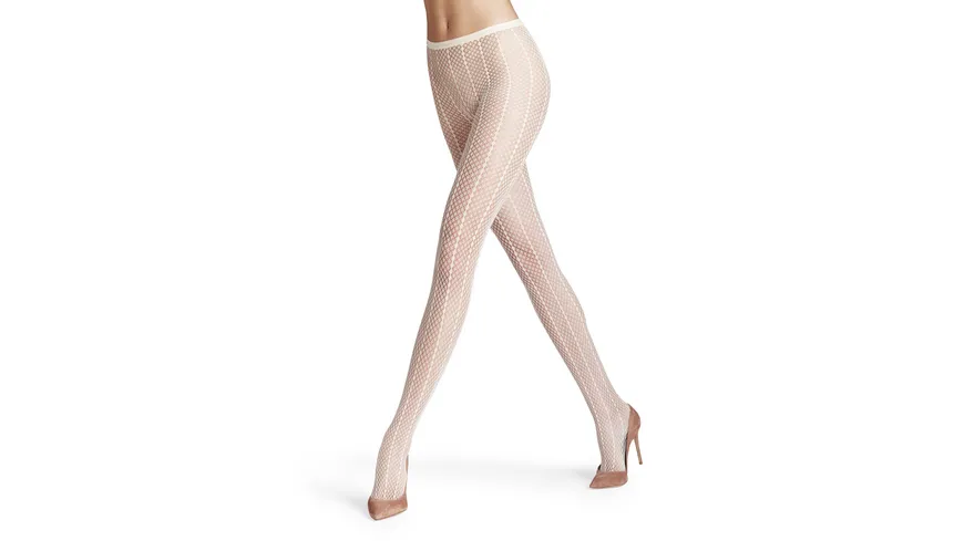 FALKE Damen Netzstrumpfhose Lady Suit weiß