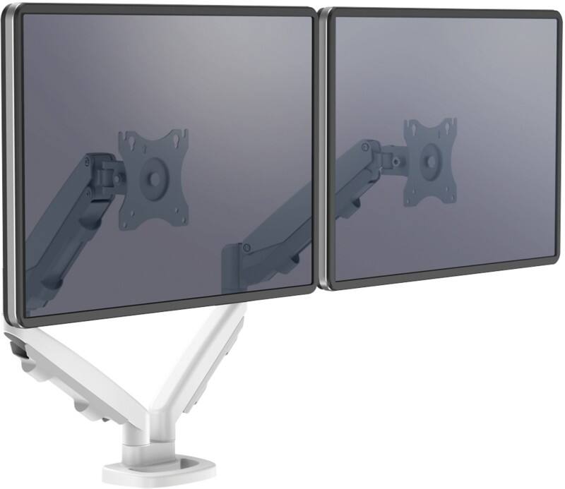 Fellowes Doppelmonitor-Arm Eppa höhenverstellbar 480 x 1000 X 560 mm 39 Zoll Weiß