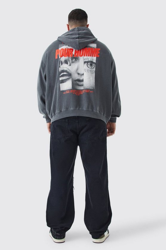 Plus lockere Jeans mit extremen Rissen