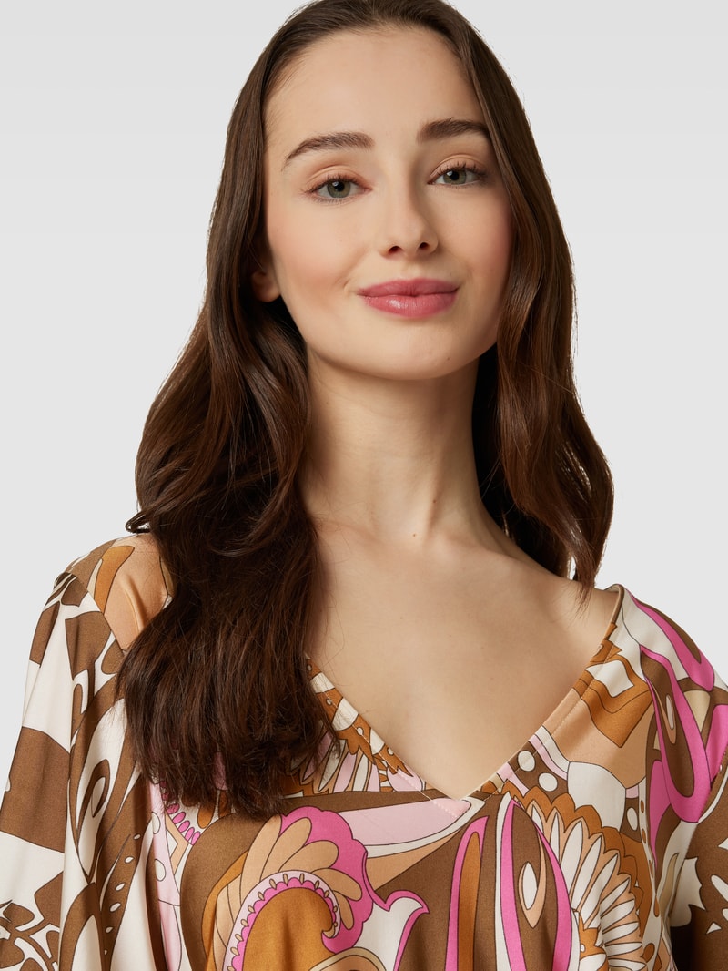 Jumpsuit mit Allover-Muster in beige