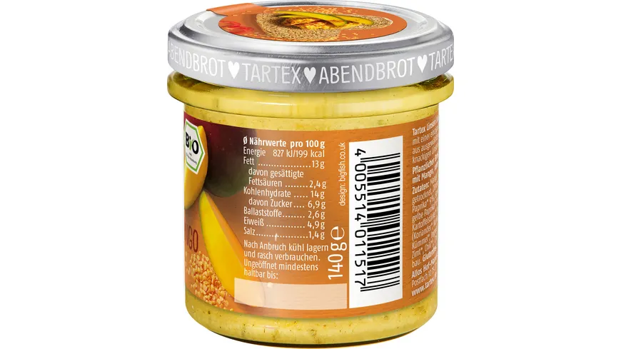 Tartex Linsen Liebe Rote Linse Paprika Mango 140 g
