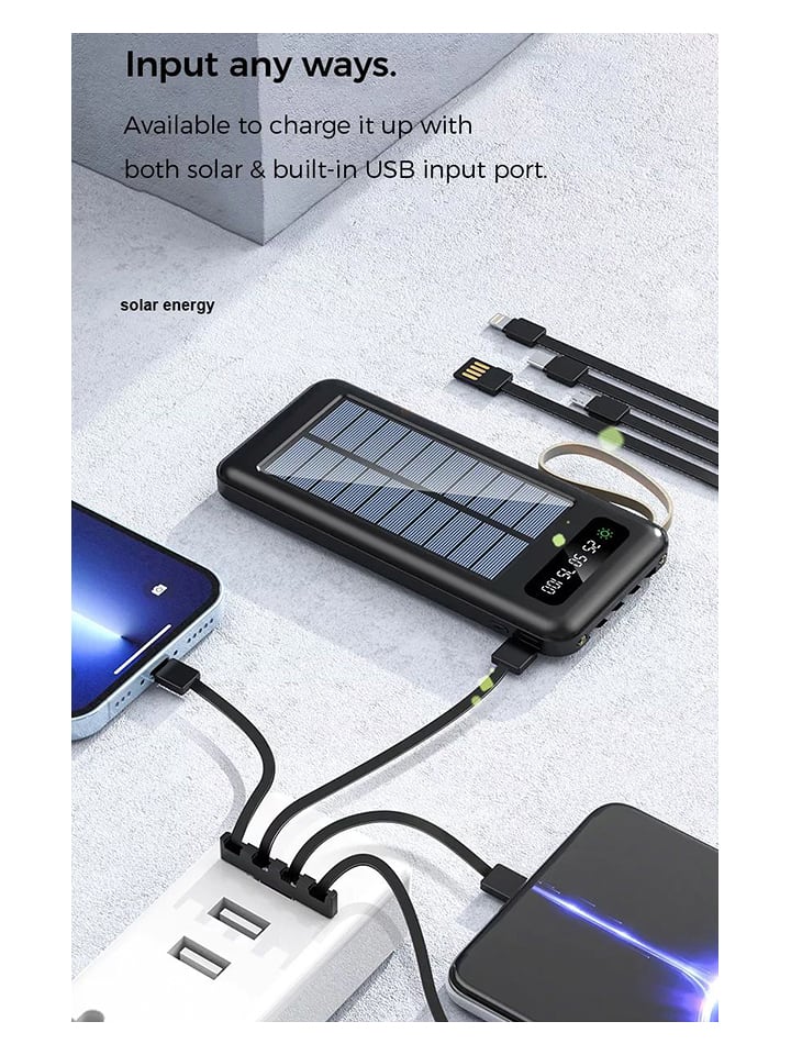 SWEET ACCESS Solar-Powerbank 30.000 mAh in Schwarz günstig kaufen onesize