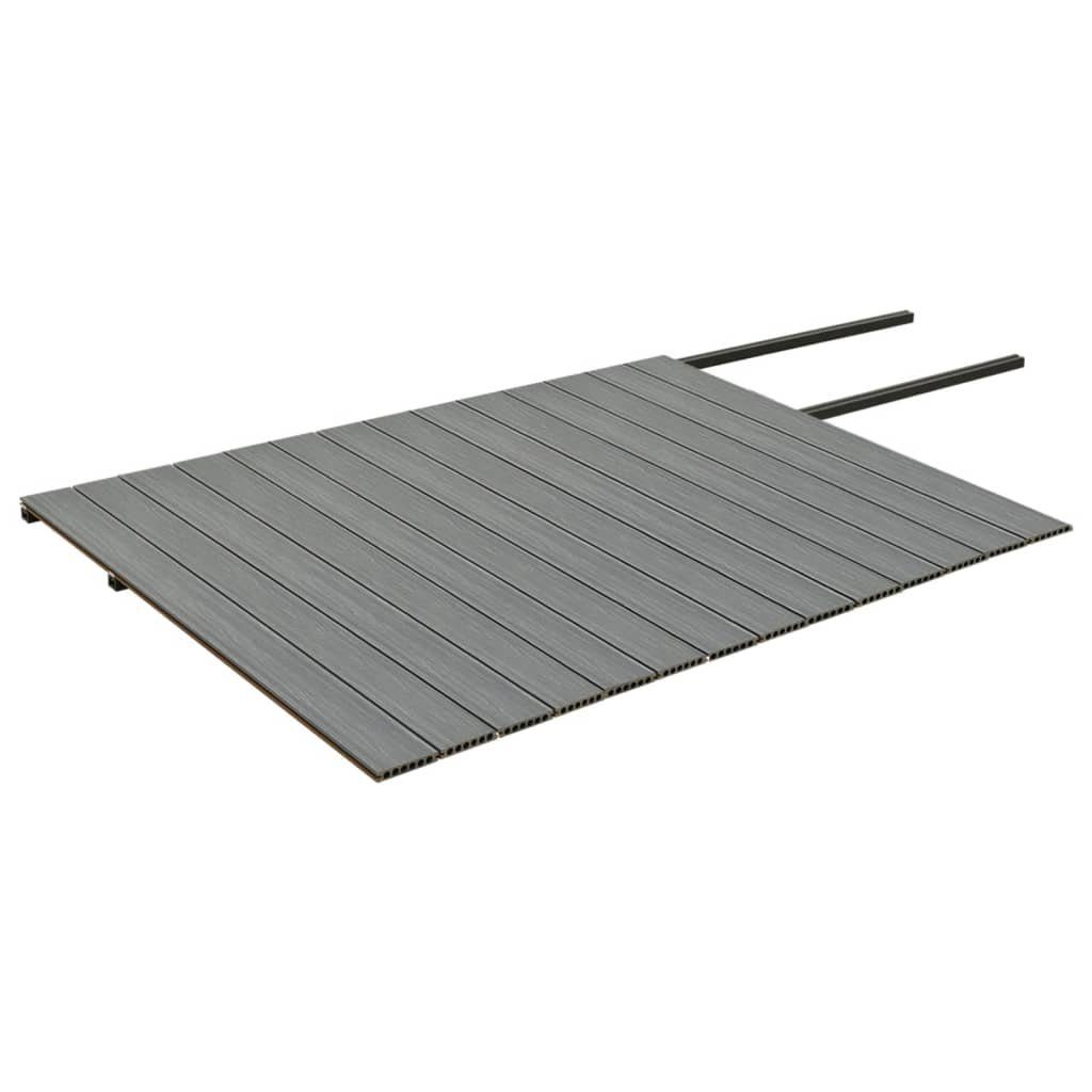 Teppichboden WPC Terrassendielen mit Zubehör Braun und Grau 35 m² 4 m, vidaXL