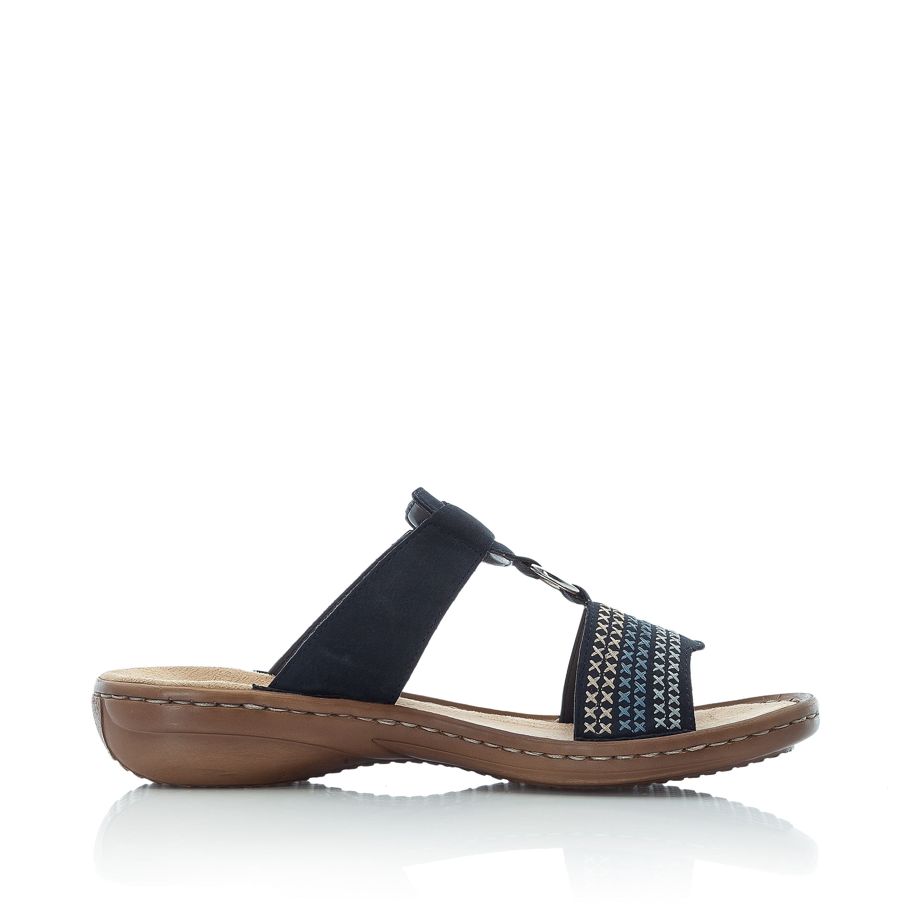Rieker Damen Pantoletten marineblau