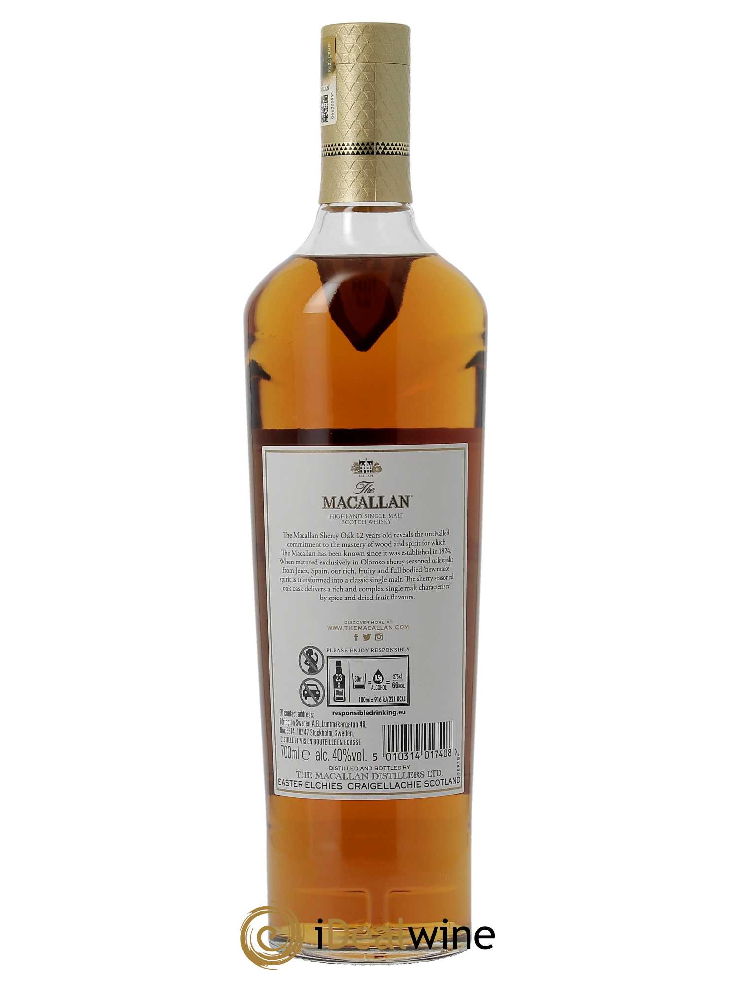 Whisky Macallan (The) Sherry Oak Cask 12 years Old (70cl)  - Lot de 1 Bouteille