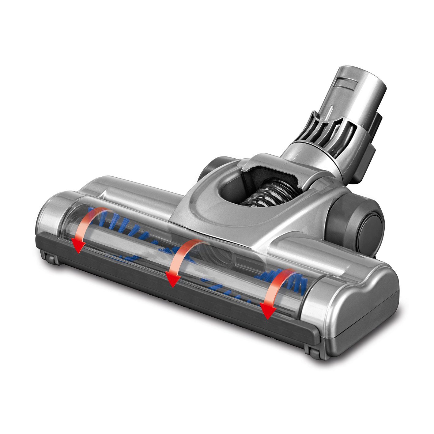 CLEANmaxx Zyklon Hybrid Staubsauger Akku Handstaubsauger Power-Rotation beutellos, Zyklon-Staubsauger 22,2V grau/blau