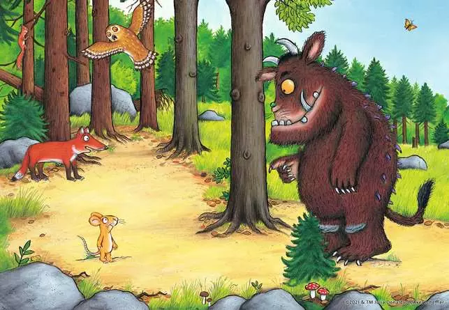 Kinderpuzzle ab 3 Jahren - Grüffelo und die Tiere des Waldes - 12 Teile