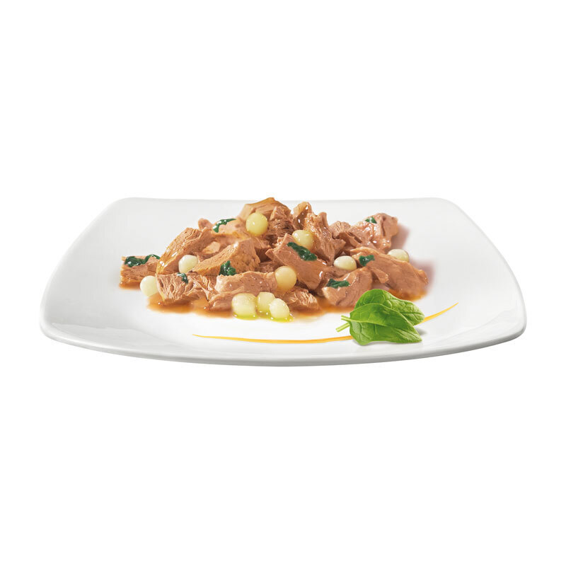 GOURMET Nassfutter GOURMET à la Carte 26x85g Huhn garniert mit Pasta-Perlen