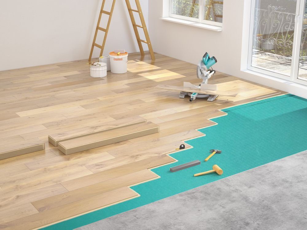 IKHEMalarka Dämmunterlage Unterlage Fußboden Bodenplatten Dämmunterlagen 5mm - 30qm - 60 Stück Trittschalldämmung Dämmung Boden für Laminat Parkett, (60-St)