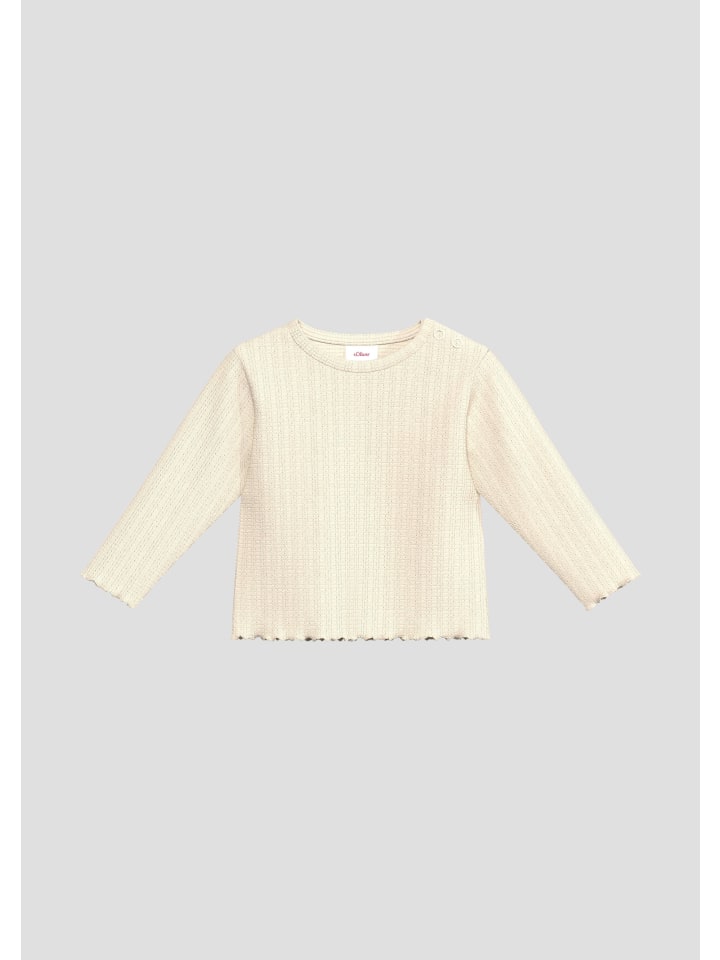 s.Oliver T-Shirt langarm in Beige günstig kaufen
