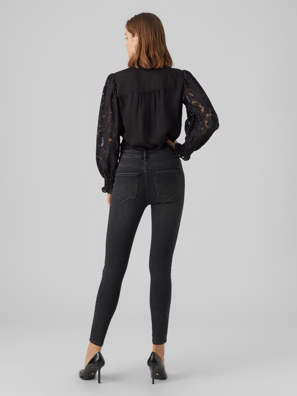 VMSOPHIA Hohe Taille Slim Fit Jeans