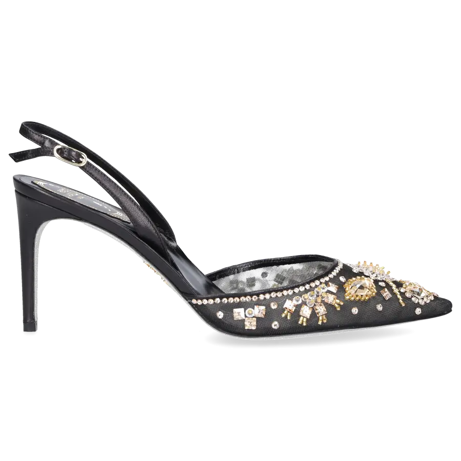 Rene Caovilla - Pumps CINDERELLA 80 Mesh - schwarz