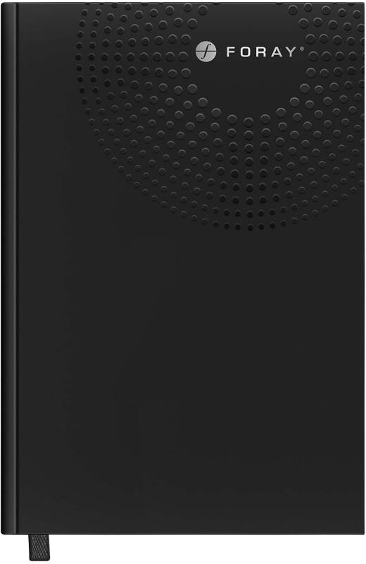 Foray Executive Notizbuch DIN A4 Liniert Gebunden Pappkarton Hardback Schwarz Perforiert 200 Seiten 100 Blatt