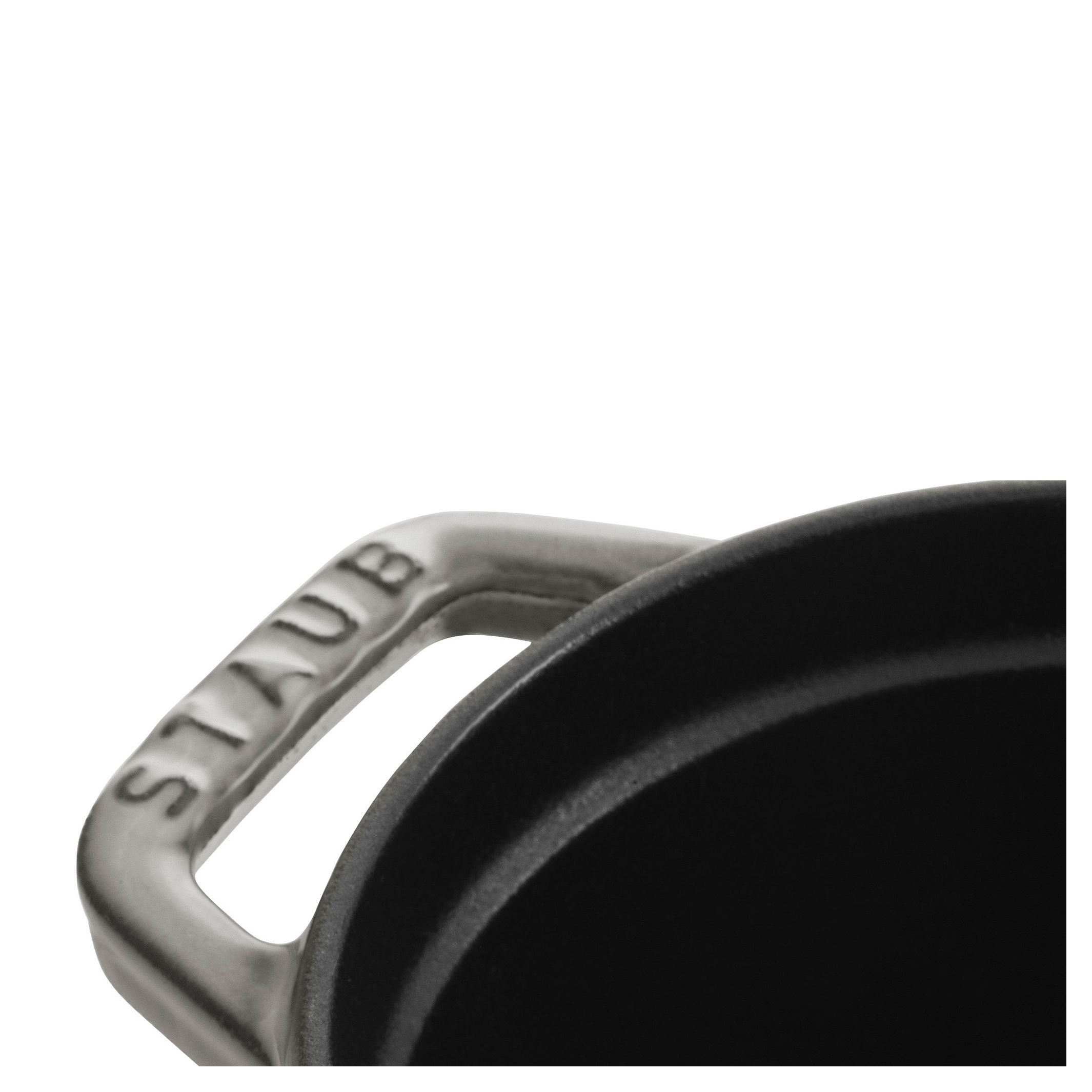 Cocotte Schweinedeckel 17 cm, oval, Graphit-Grau, Gusseisen