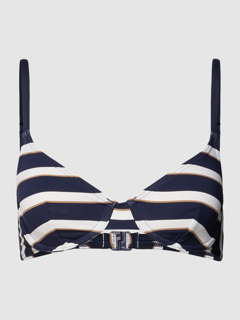 Bikini mit Streifenmuster Modell 'BRELA' in marineblau