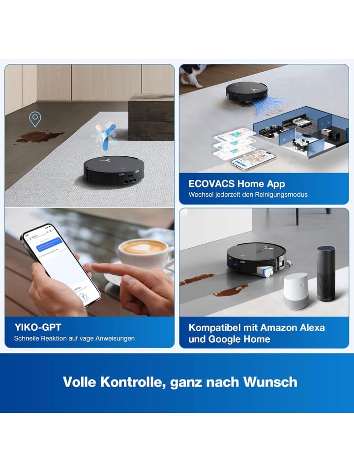 Ecovacs DEEBOT X8 OMNI BLACK EU Saugroboter in Schwarz günstig kaufen onesize