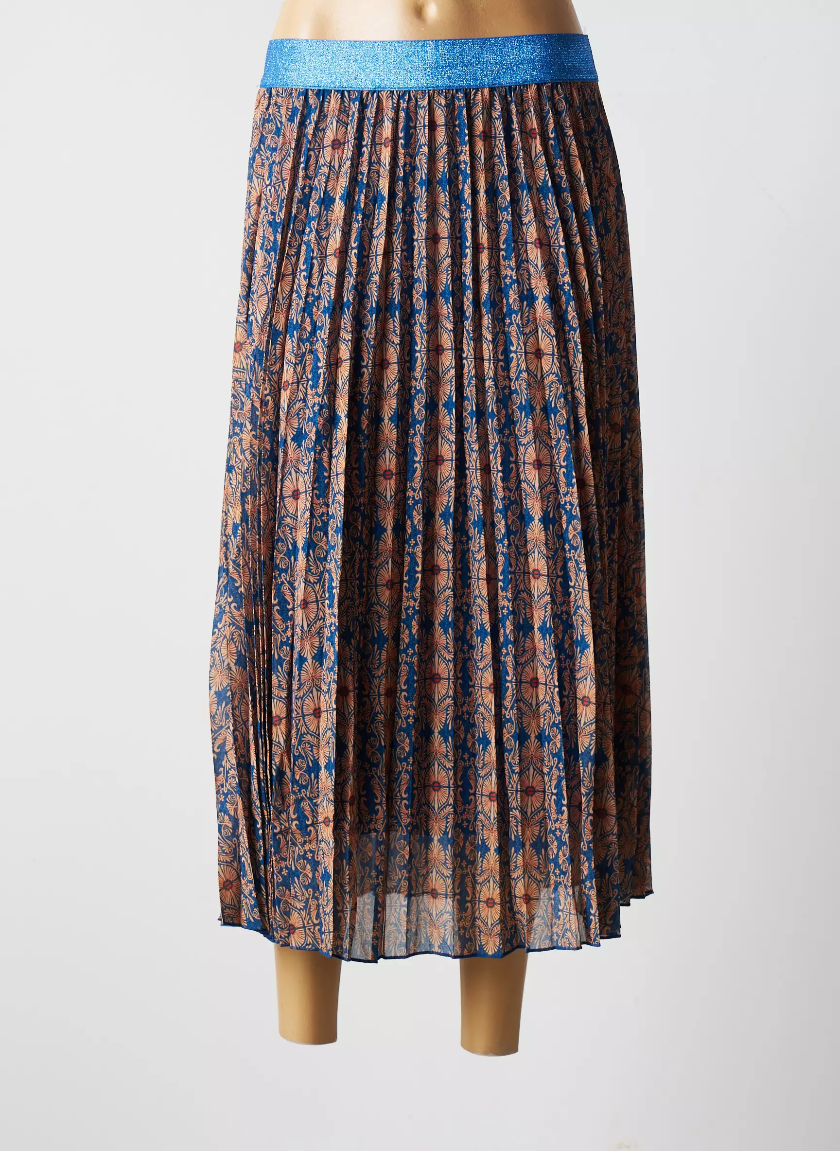Blanc Boheme Jupes Longues Femme couleur bleu