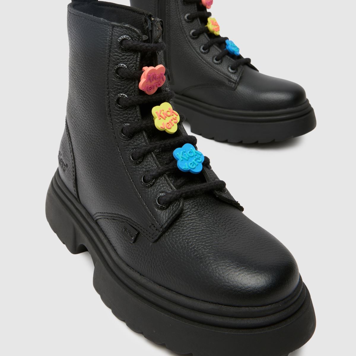 Kickers svarta Kenzi Charm flickor junior stövlar
