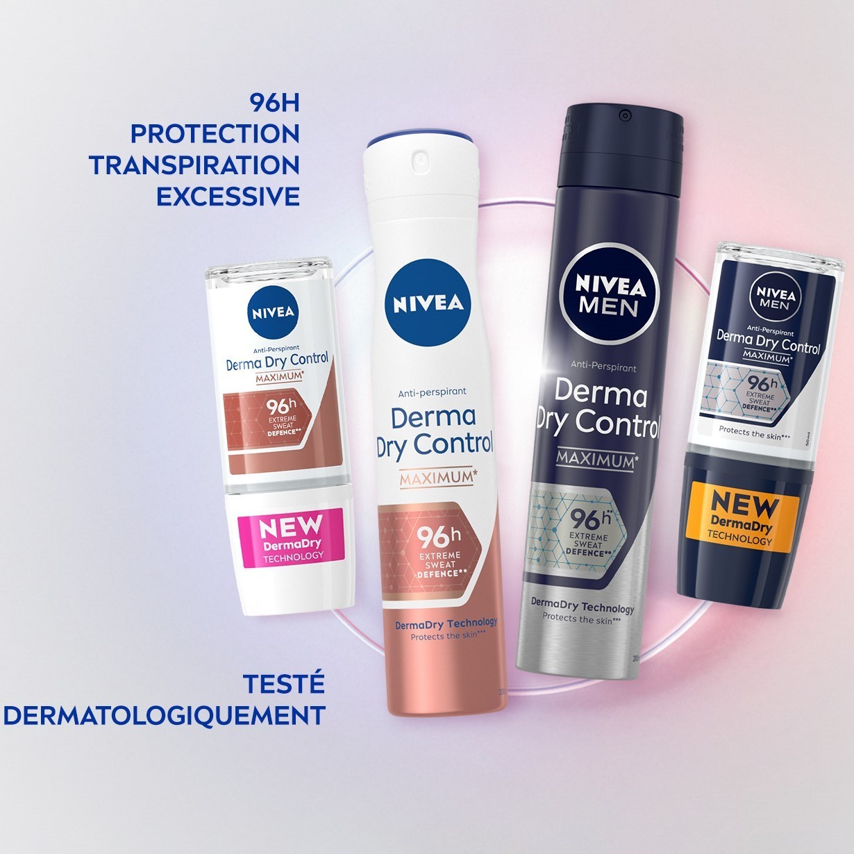 NIVEA pánsky roll-on dezodorant, antiperspirant proti poteniu a nadmernému zápachu, 96 h