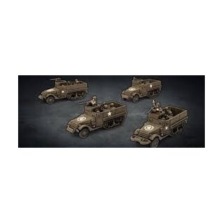 M3 Halftrack Transport Platoon (x4 Plastic)