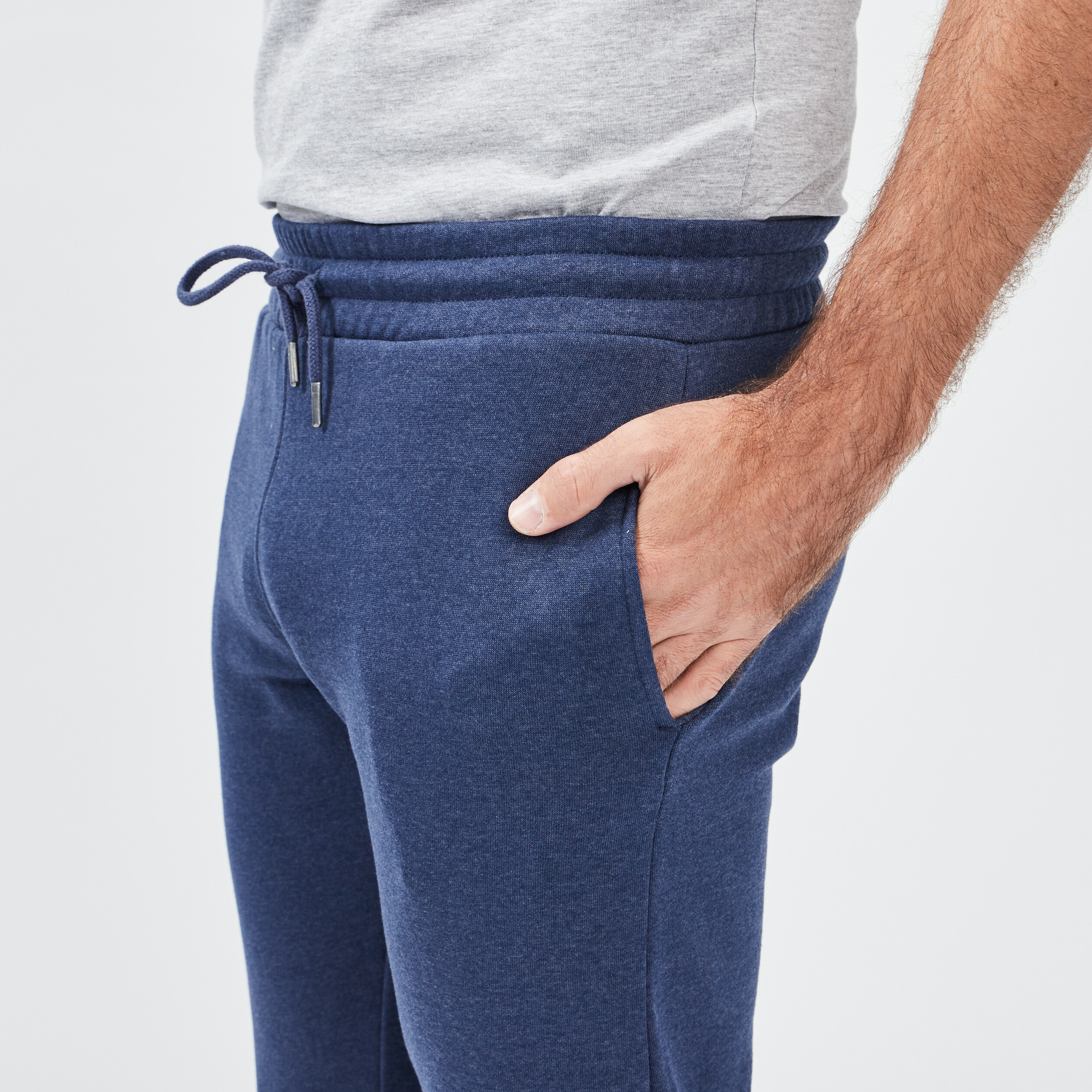 Jogging droit molleton bleu marine homme | La Halle