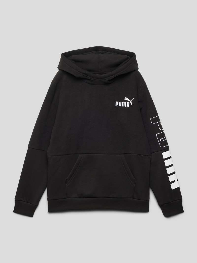 Hoodie mit Label-Stitching Modell 'PUMA POWER' in schwarz