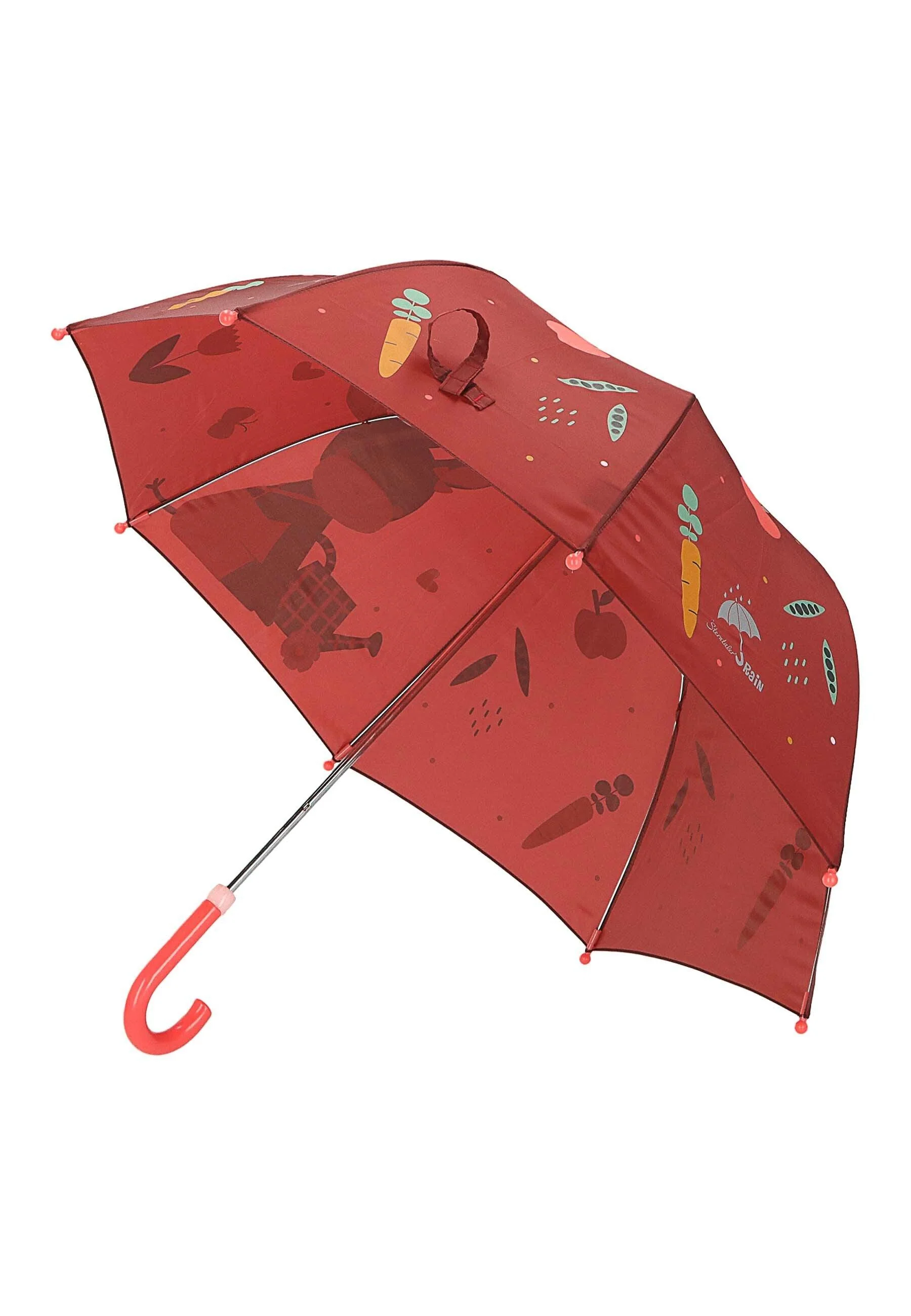 Kinder Regenschirm Esel Emmily in Dunkelrot
