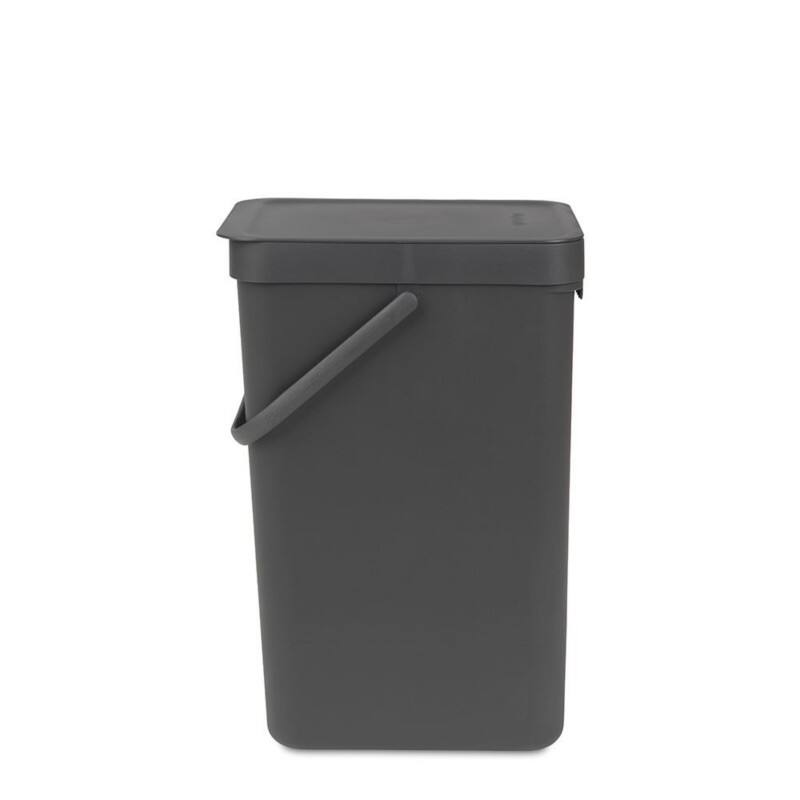 BRABANTIA Papierkorb Sort & Go BRA109966 Grau Stahl 16 L