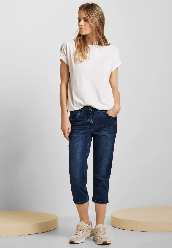 CECIL Loose Fit Jeans in 3/4-Länge