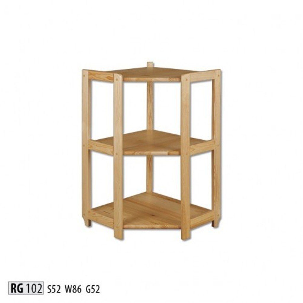 JVmoebel Eckregal, Eckregal Bücherregal Wohnzimmer Wand Regal Echtes Holz Regale
