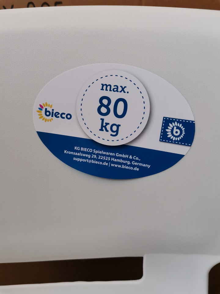 Bieco Spielwaren Kinderstuhl bis 80 kg belastbar in Weiß günstig kaufen onesize