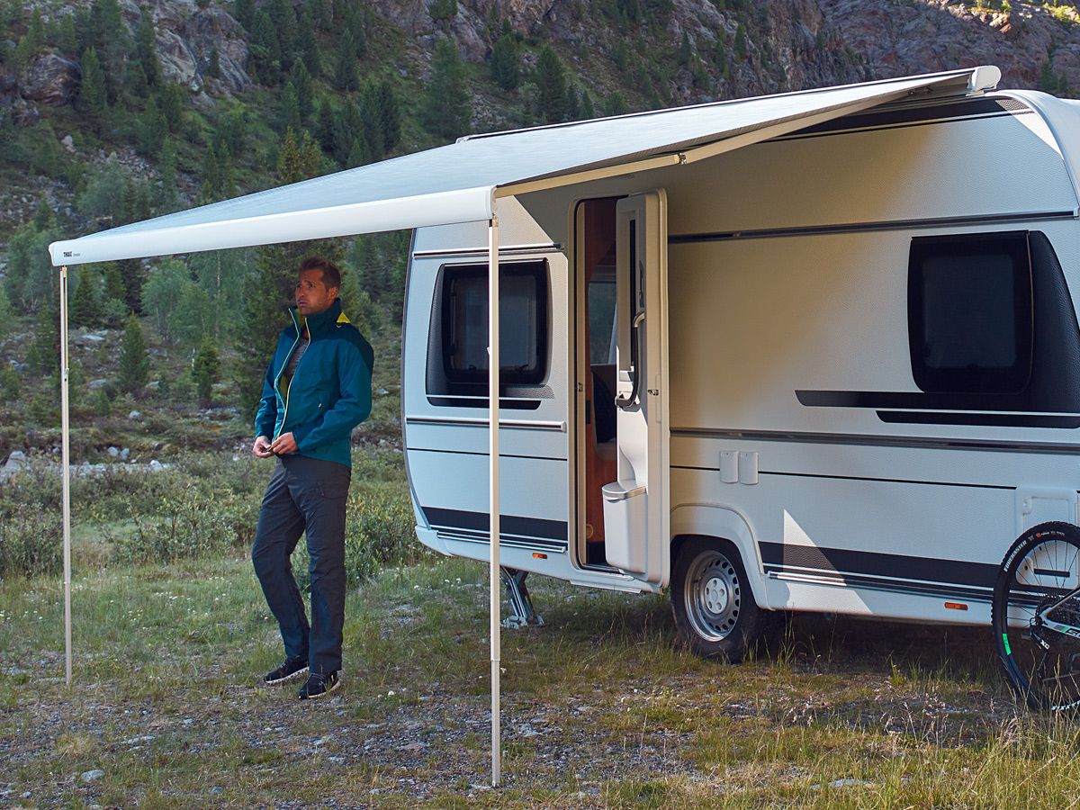 Thule Omnistor 6300 Weiß 260 Mystic Grey Kassettenmarkise
