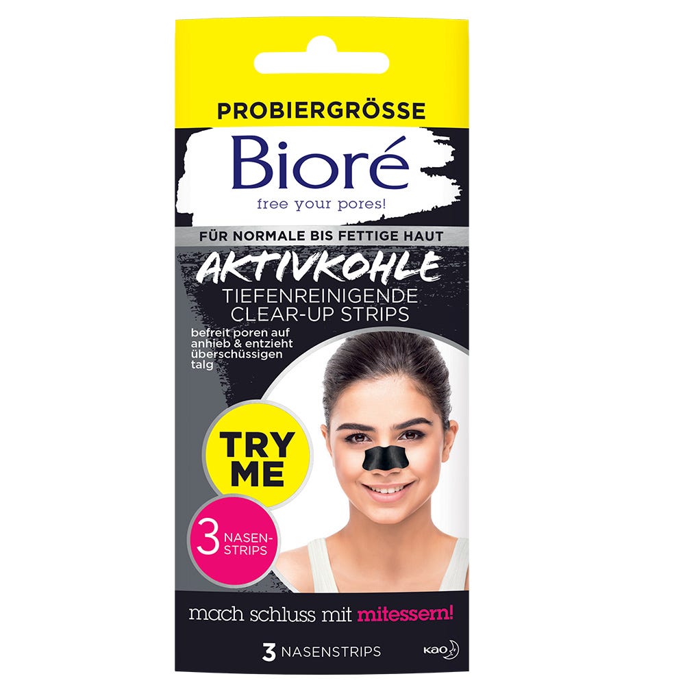 BIORÉ Tiefenreinigende Clear-Up Strips Try Me 3 Stück