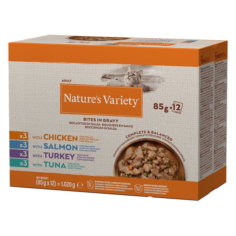Nature's Variety Bites in Soße Mixpaket 12 x 85 g