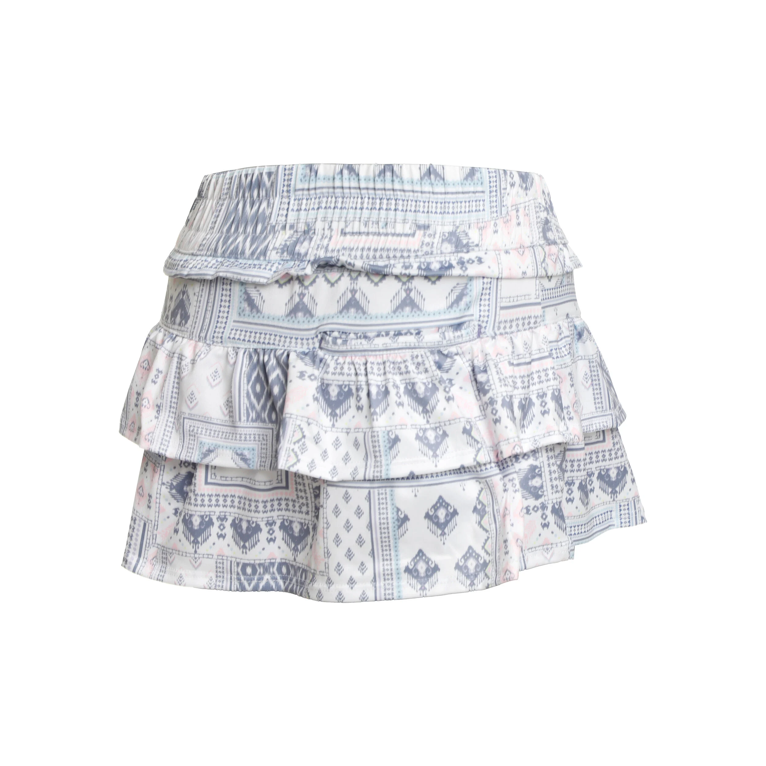 Ikat Pocket Rock Mädchen - Weiß, Flieder