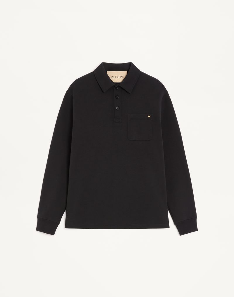 Valentino katoenen polo met V-gouden accenten