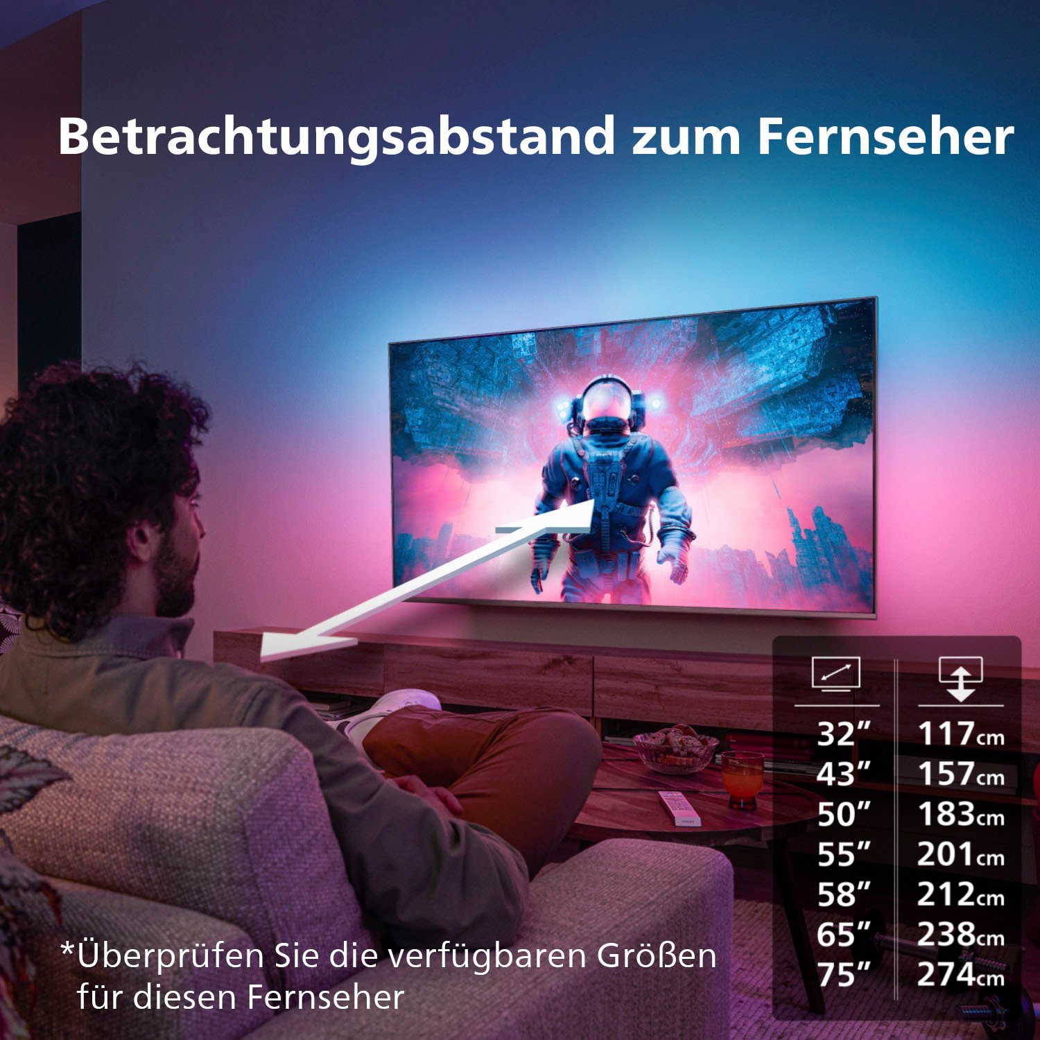 Philips 43PUS8108/12 LED-Fernseher (108 cm/43 Zoll, 4K Ultra HD, Smart-TV)