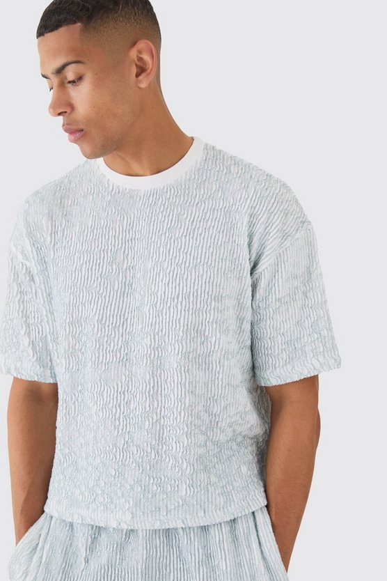 Zweifarbiges kastiges T-Shirt & Hose