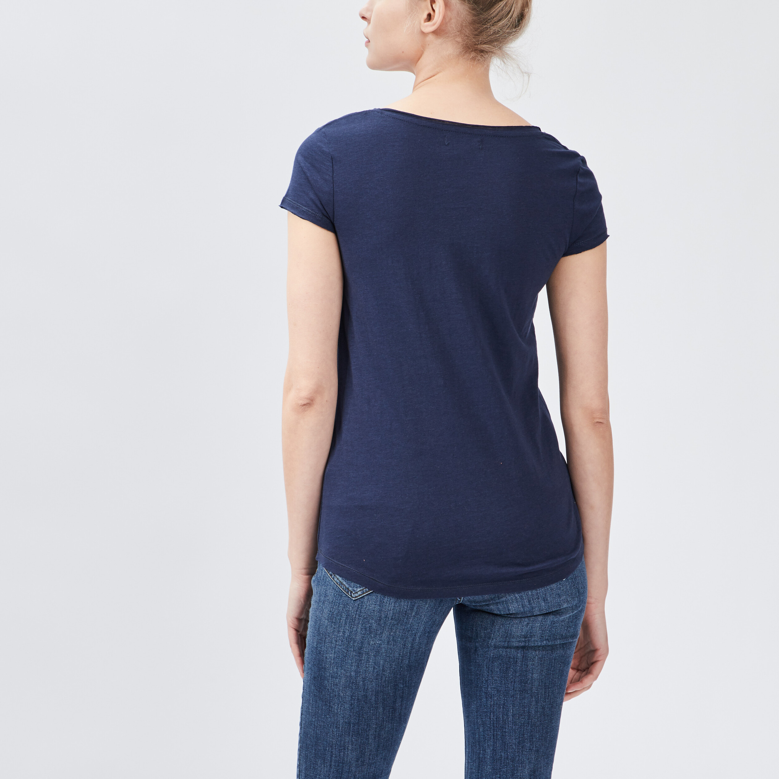T-shirt manches courtes Creeks bleu marine femme | La Halle