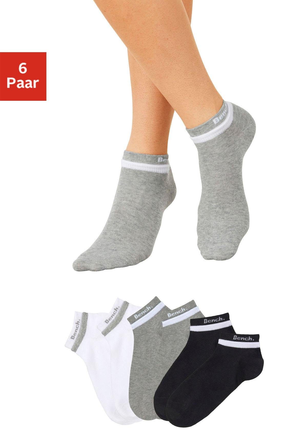 Bench. Kurzsocken (Set, 6-Paar) mit doppelten Bündchen