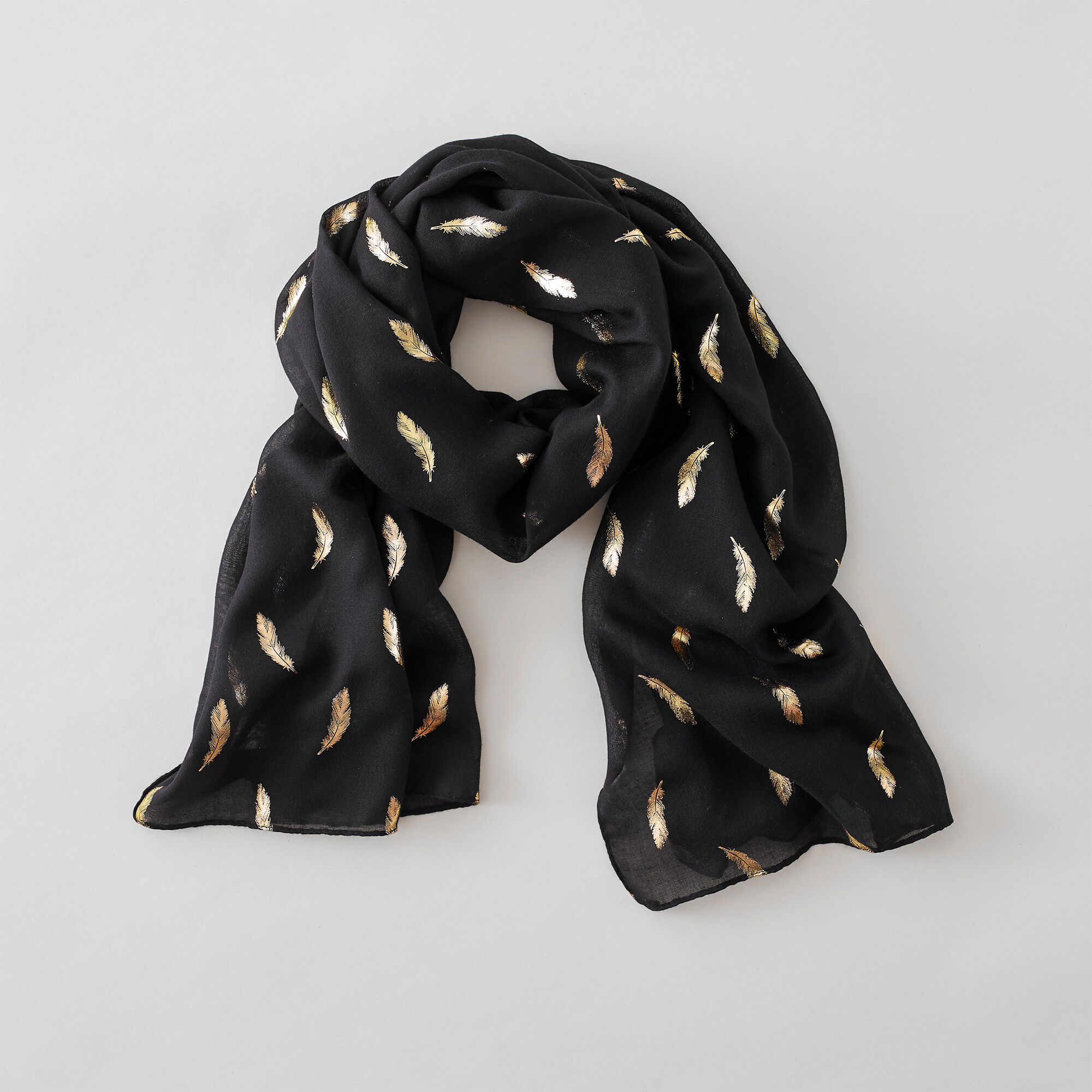 Foulard motif plume